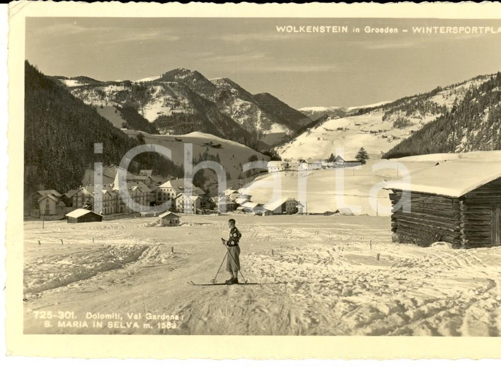 Cartolina originale da collezione 1952 SELVA VAL GARDENA BZ Veduta panoramica con SANTA MARIA Cartolina FP VG 1