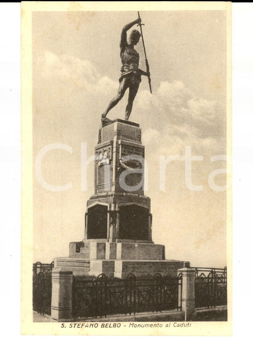 Cartolina originale da collezione 1942 SANTO STEFANO BELBO CN Monumento ai Caduti Cartolina FP NV 1