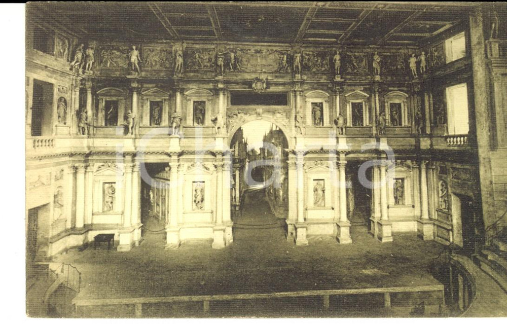 Cartolina originale da collezione 1931 VICENZA Teatro Olimpico  Prospetto Cartolina postale FP VG 1