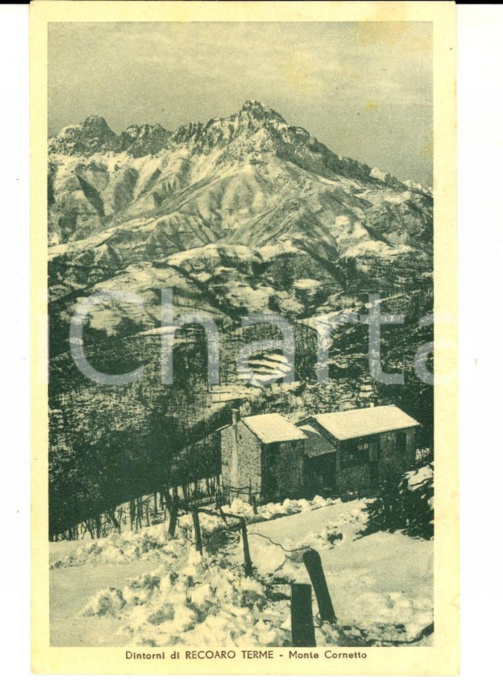 Cartolina originale da collezione 1915 ca RECOARO TERME VI Veduta con il MONTE CORNETTO Cartolina FP NV 1