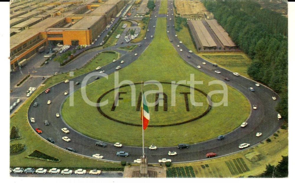 Cartolina originale da collezione 1960 ca TORINO FIAT MIRAFIORI Pista di collaudo Cartolina postale FP 1