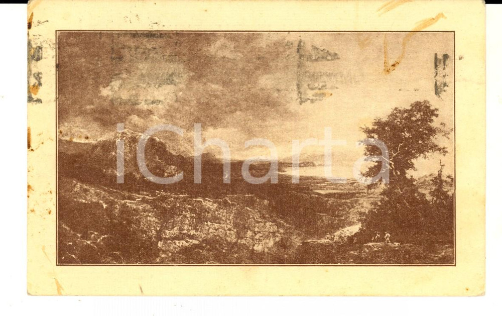 Cartolina originale da collezione 1932 ARTE ROMA MONTECITORIO A. CASTELLI Paesaggio fantastico Cartolina FP VG 1