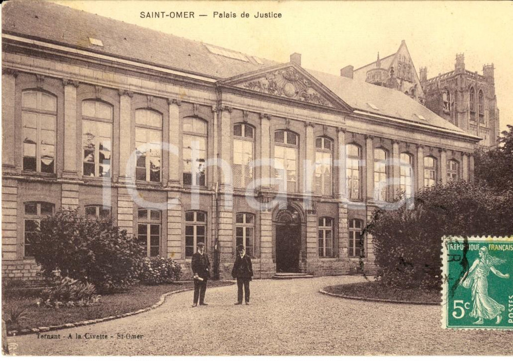 Cartolina originale da collezione 1920 SAINTOMER F Palais de Justice Carte postale VINTAGE ANIMEE 1
