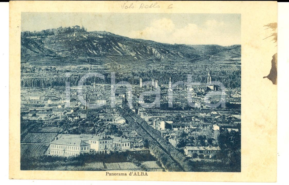Cartolina originale da collezione 1930 ALBA CN Panorama della cittÃ  Cartolina postale FP VG 1