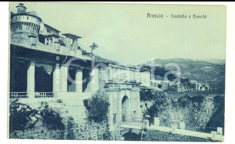 1916 BRESCIA Castello e Ronchi *Cartolina postale FP VG