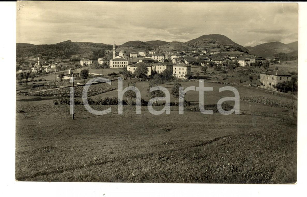 Cartolina originale da collezione 1954 MIOLA BASELGA DI PINE  TN Panorama del paese Cartolina FP VG 1