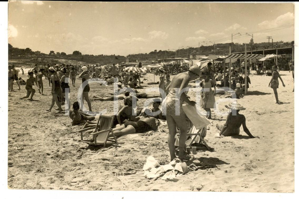 Cartolina originale da collezione 1956 TARRAGONA ESPANA Playa RABASSADA Tarjeta postal VINTAGE 1