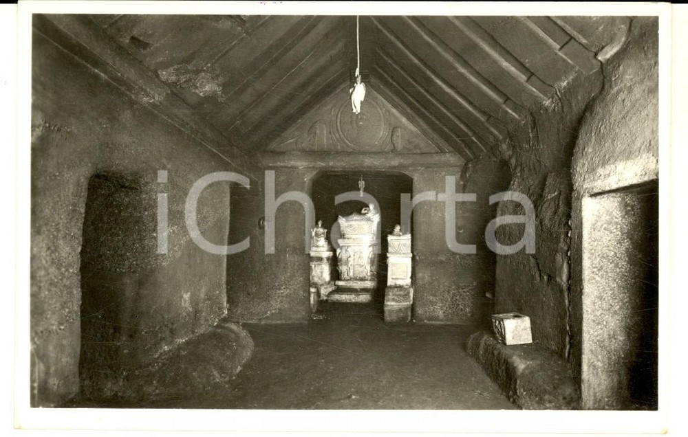 Cartolina originale da collezione 1962 PERUGIA Sepolcro dei Volumni  Vestibolo Cartolina postale FP VG 1