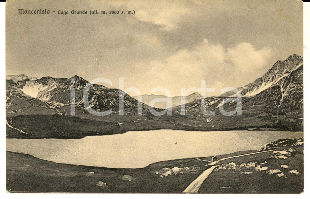 Cartolina originale da collezione 1915 ca MONCENISIO TO Veduta del Lago GRANDE Cartolina postale FP NV 1