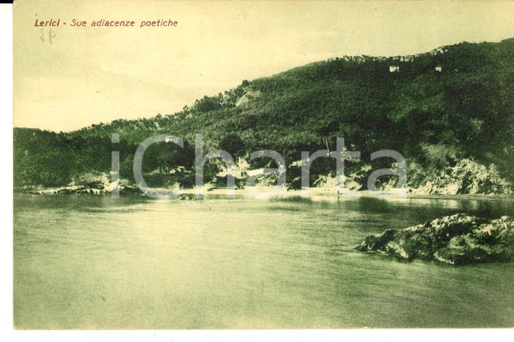 Cartolina originale da collezione 1929 LERICI SP Panorama dal mare Cartolina postale FP NV 1