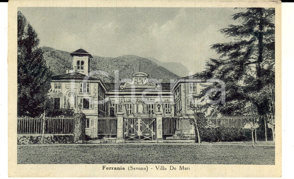 Cartolina originale da collezione 1944 FERRANIA CAIRO MONTENOTTE SV Villa DE MARI Cartolina FP VG 1