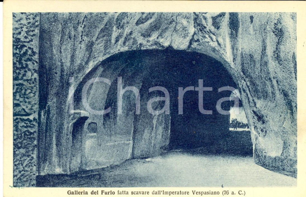 Cartolina originale da collezione 1915 ca PASSO DEL FURLO PU Galleria fatta scavare da Vespasiano Cartolina FP 1