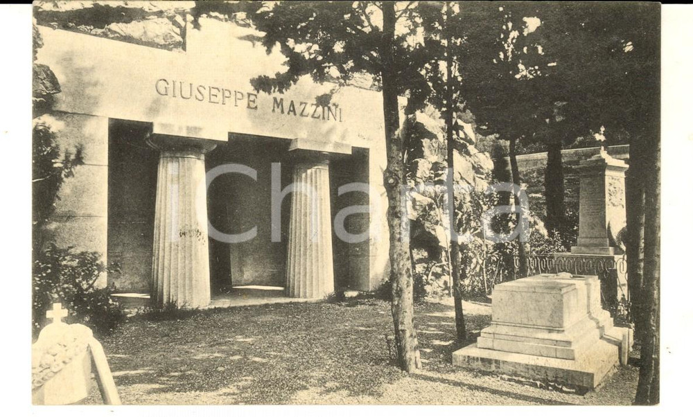 Cartolina originale da collezione 1907 GENOVA Tomba di Giuseppe MAZZINI Cartolina postale FP NV 1