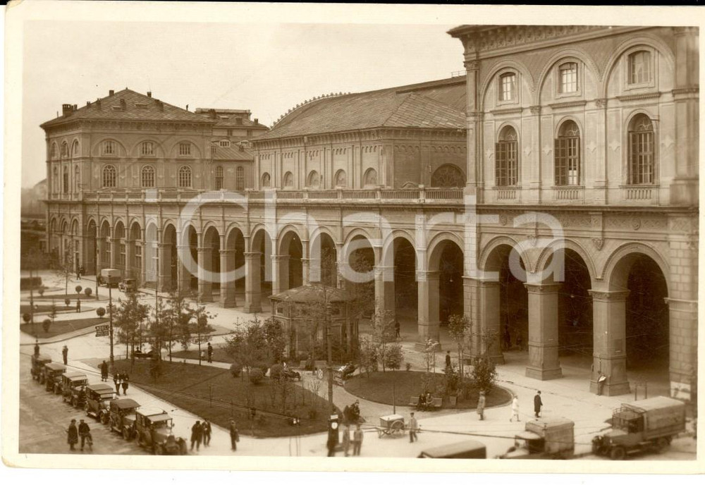 Cartolina originale da collezione 1930 ca TORINO Stazione Porta NUOVA e via NIZZA Cartolina ANIMATA FP NV 1