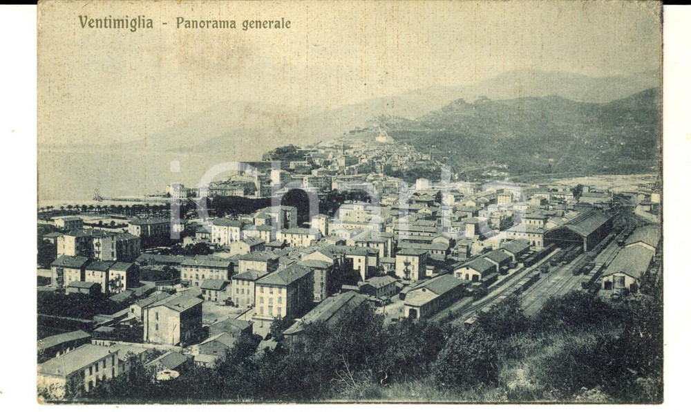 Cartolina originale da collezione 1925 VENTIMIGLIA IM Panorama generale Cartolina postale VINTAGE FP VG 1