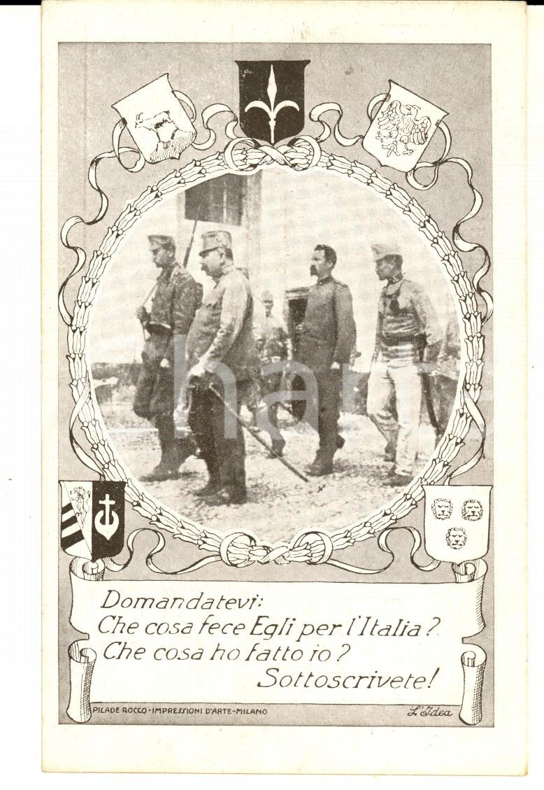 Cartolina originale da collezione 1918 ca WW1 PRESTITO NAZIONALE CESARE BATTISTI sul patibolo Cartolina 2 1
