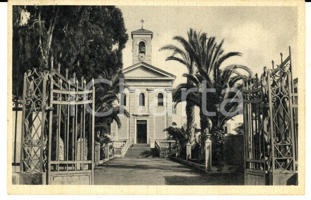 Cartolina originale da collezione 1950 ca VALLECROSIA IM Veduta della chiesa parrocchiale Cartolina FP VG 1
