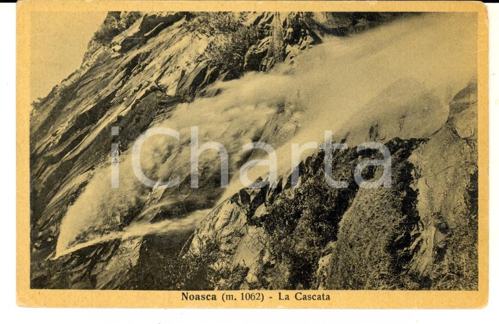 Cartolina originale da collezione 1940 ca NOASCA TO Veduta con la cascata Cartolina postale FP NV 1