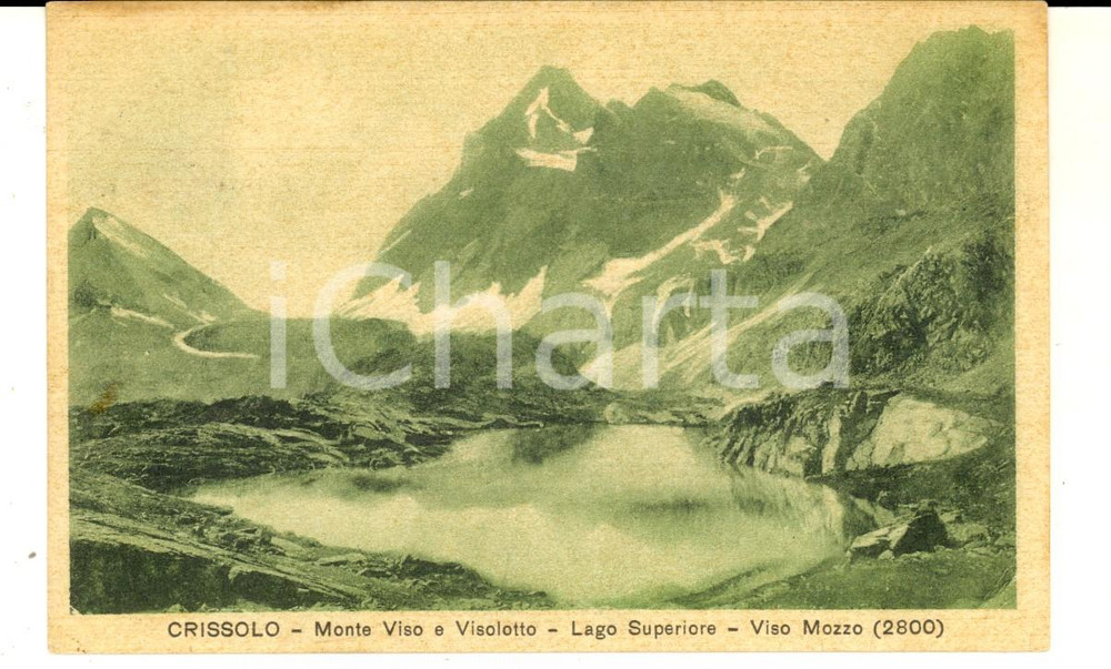 Cartolina originale da collezione 1938 CRISSOLO CN MONVISO  Lago Superiore  VISO MOZZO Cartolina FP VG 1