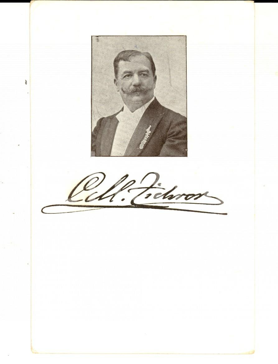 Cartolina originale da collezione 1910 ca JUDAICA / JUIF Ritratto di C. M. ZICHRON Cartolina postale FP NV 1