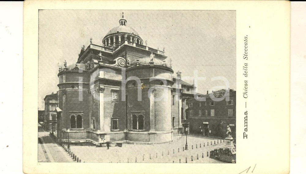 Cartolina originale da collezione 1900 ca PARMA Veduta della chiesa della STECCATA Cartolina postale FP NV 1