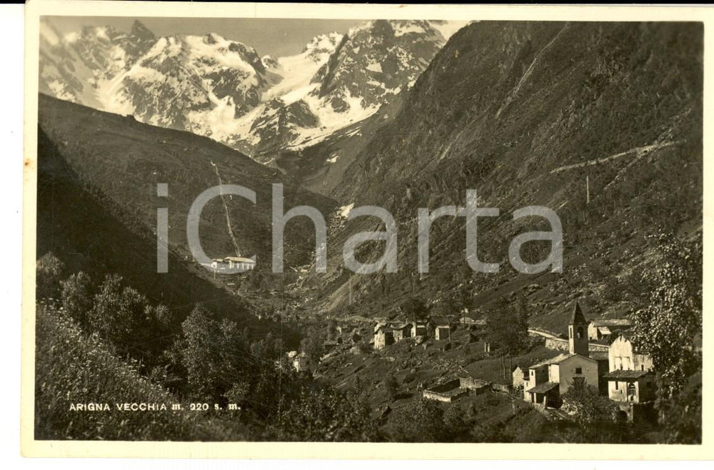 Cartolina originale da collezione 1943 SAN MATTEO/ ARIGNA VECCHIA SO Veduta panoramica Cartolina FP NV 1