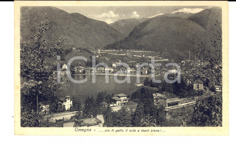 Cartolina originale da collezione 1946 OMEGNA VB Panorama con il Lago d ORTA Cartolina postale FP VG 1