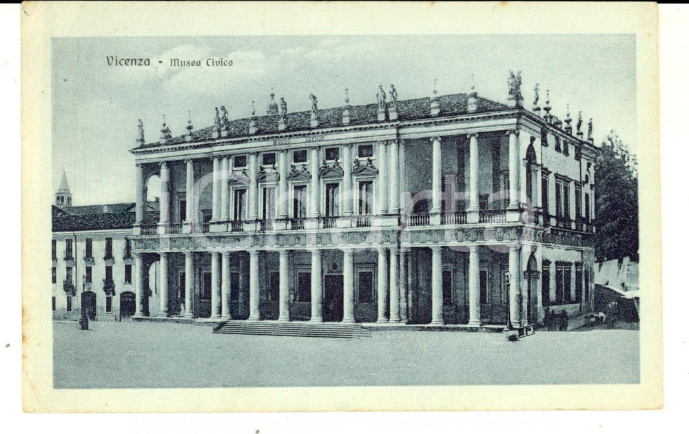 Cartolina originale da collezione 1920 VICENZA Veduta del Museo CIVICO Cartolina postale FP VG 1