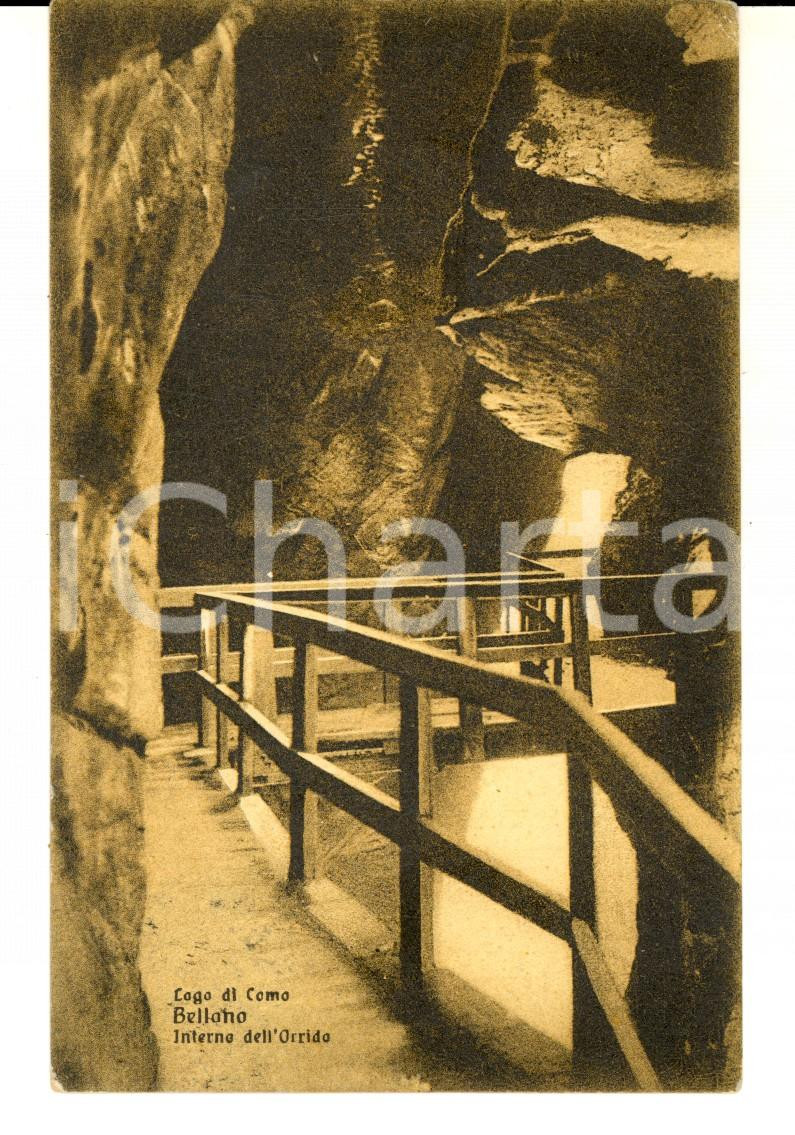 Cartolina originale da collezione 1926 BELLANO LC Lago di Como  Interno dell ORRIDO Cartolina postale FP VG 1