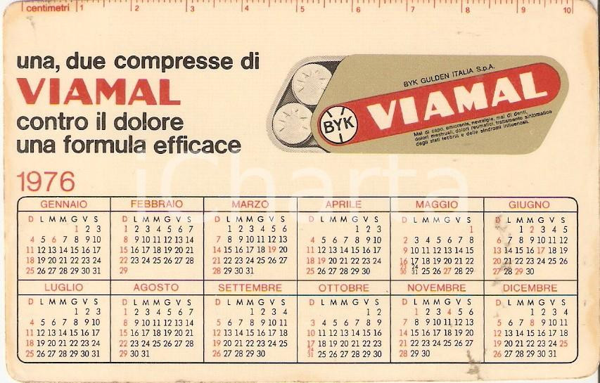 Materiale pubblicitario d’epoca 1976 BYK GULDEN ITALIA Antidolorifico VIAMAL Calendario Campionato Serie A e B 1