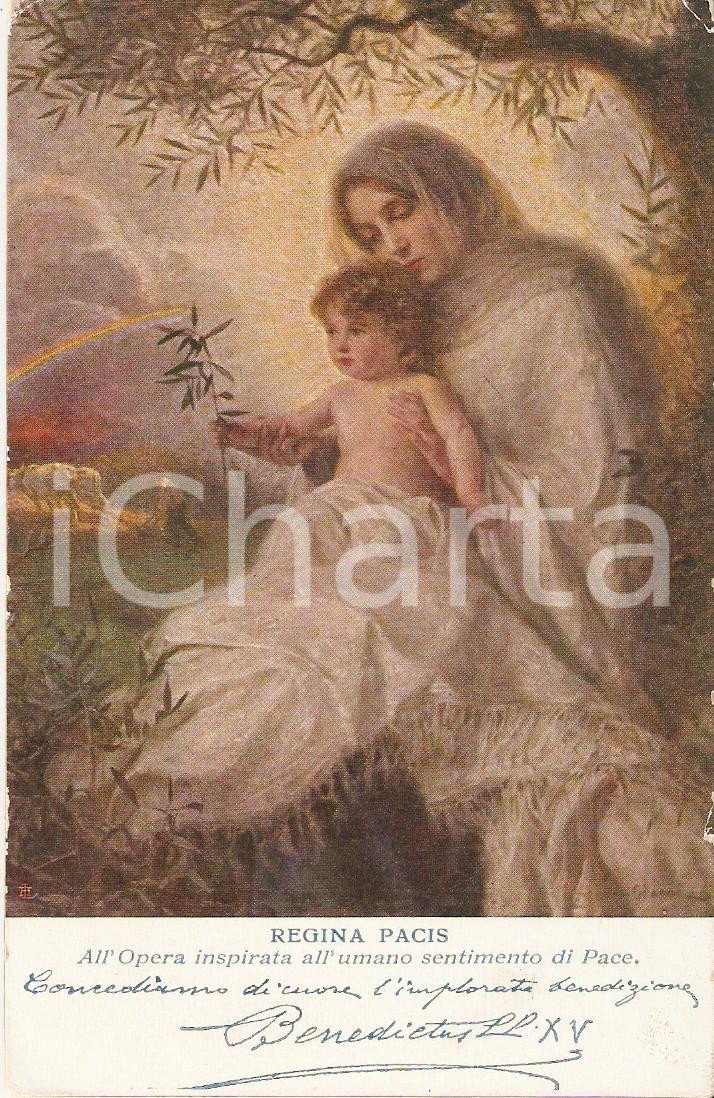 Cartolina originale da collezione 1935 ARTE SACRA Regina Pacis  Dipinto di Giulio MAGNI Cartolina FP NV 1