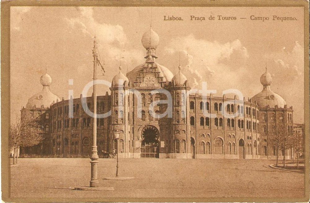 Cartolina originale da collezione 1930 ca LISBOA PORTUGAL PraÃ§a de touros  Campo pequeno Cartolina FP NV 1