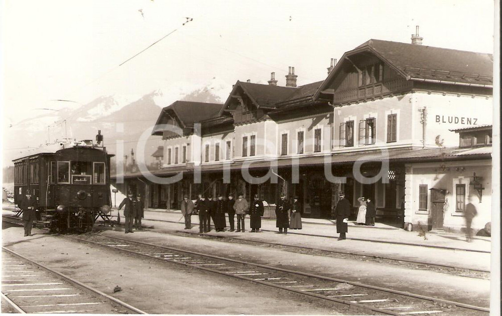 Cartolina originale da collezione 1970 ca AUSTRIA Ferrovie MONTAFONERBAHN Stazione di BLUDENZ Cartolina SLEZAK FP 1