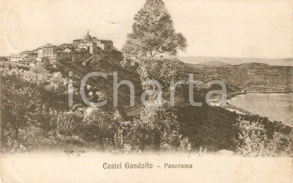 Cartolina originale da collezione 1925 ca CASTEL GANDOLFO RM Panorama Cartolina FP VG 1