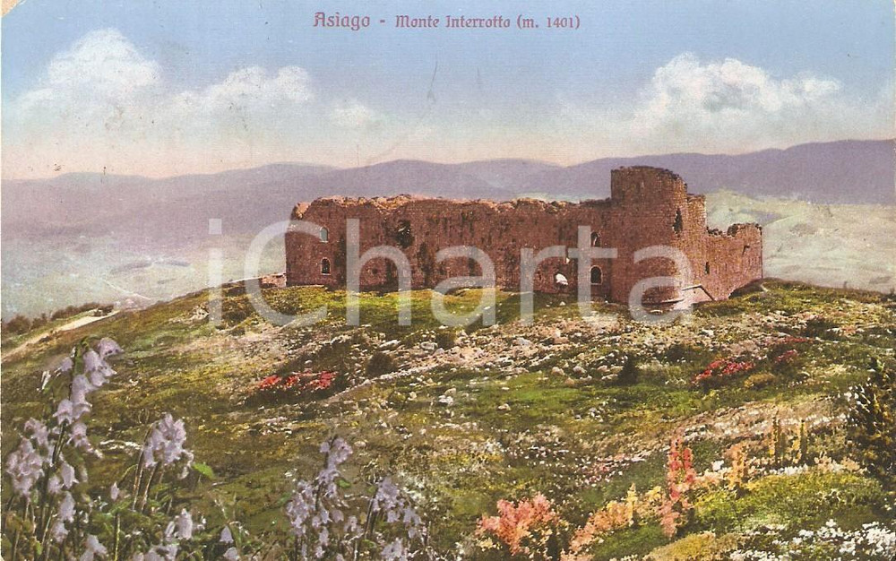 Cartolina originale da collezione 1938 ASIAGO VI Panorama con Monte Interrotto Cartolina FP VG 1