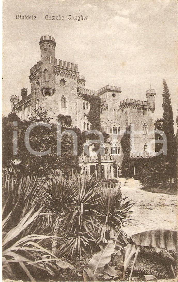 Cartolina originale da collezione 1917 CIVIDALE DEL FRIULI UD Castello CRAIGHER Panorama Cartolina FP VG 1