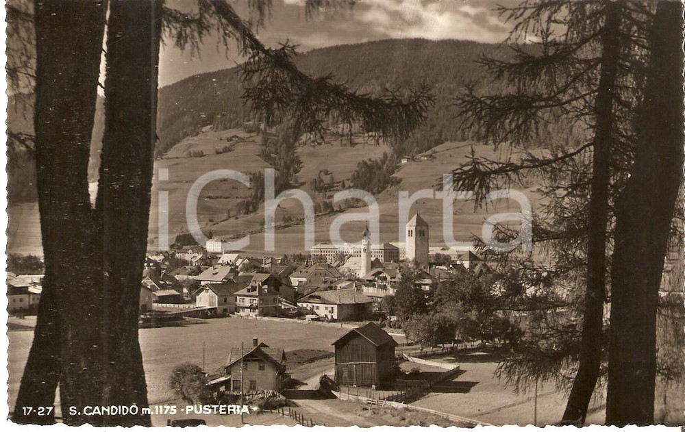 Cartolina originale da collezione 1949 SAN CANDIDO BZ Panorama del paese  VAL PUSTERIA Cartolina FP VG 1