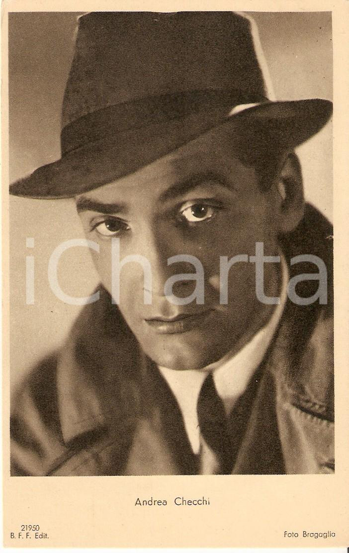 Cartolina originale da collezione 1930 ca CINEMA Andrea CHECCHI interpreta un detective Cartolina FP NV 1