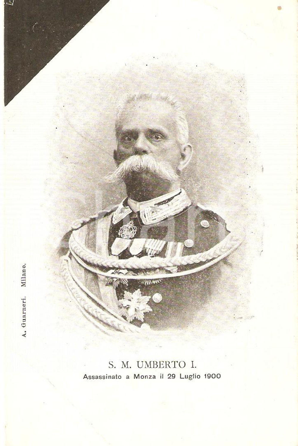 Cartolina originale da collezione 1905 ca SAVOIA Sua MaestÃ  UMBERTO I Ritratto Cartolina FP NV 1