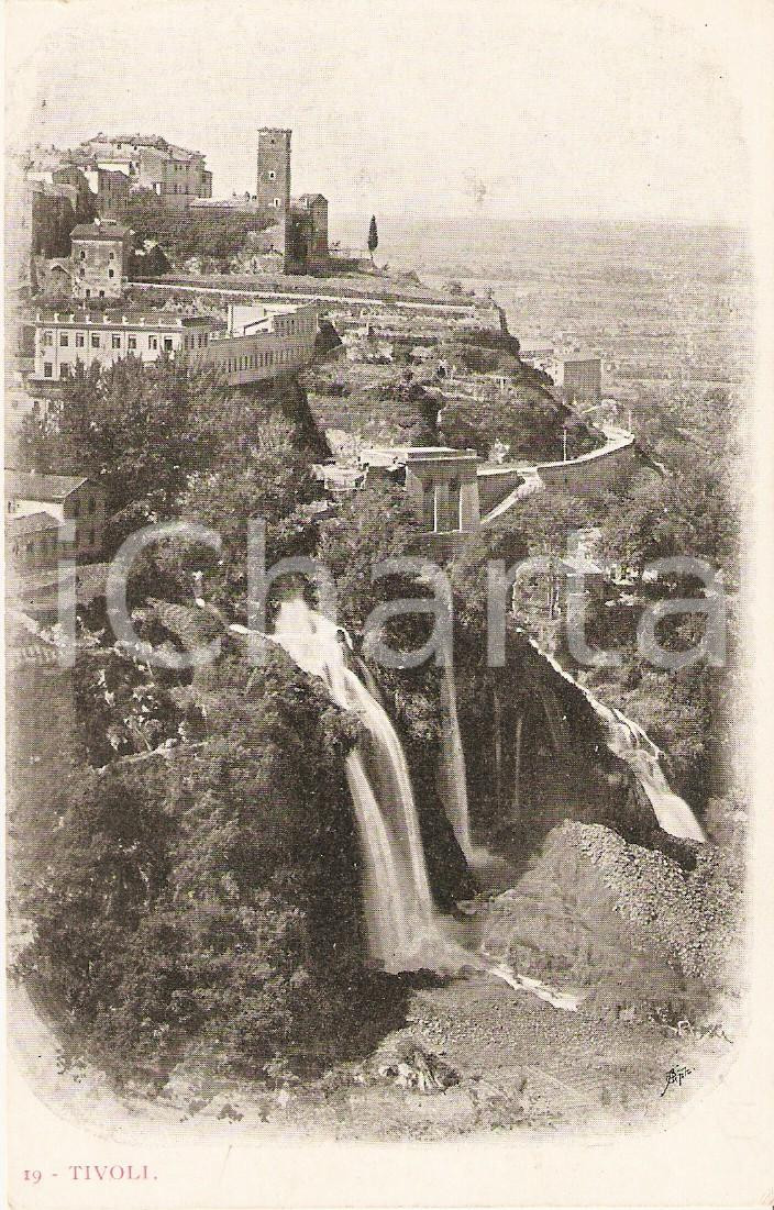 Cartolina originale da collezione 1910 ca TIVOLI RM Veduta generale con cascate Cartolina FP NV 1