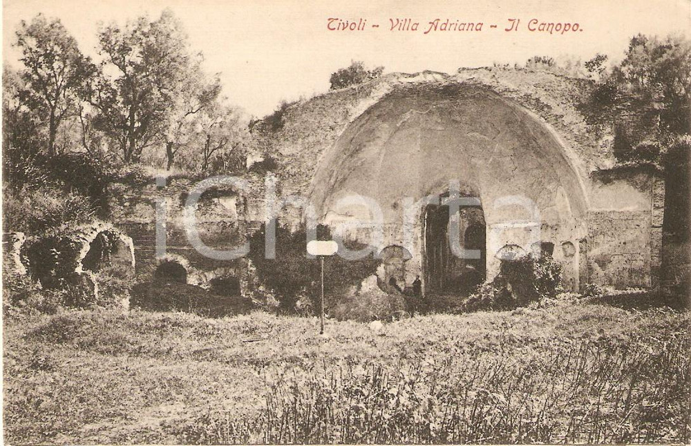 Cartolina originale da collezione 1925 ca TIVOLI RM Il canopo di Villa Adriana Cartolina FP NV 1