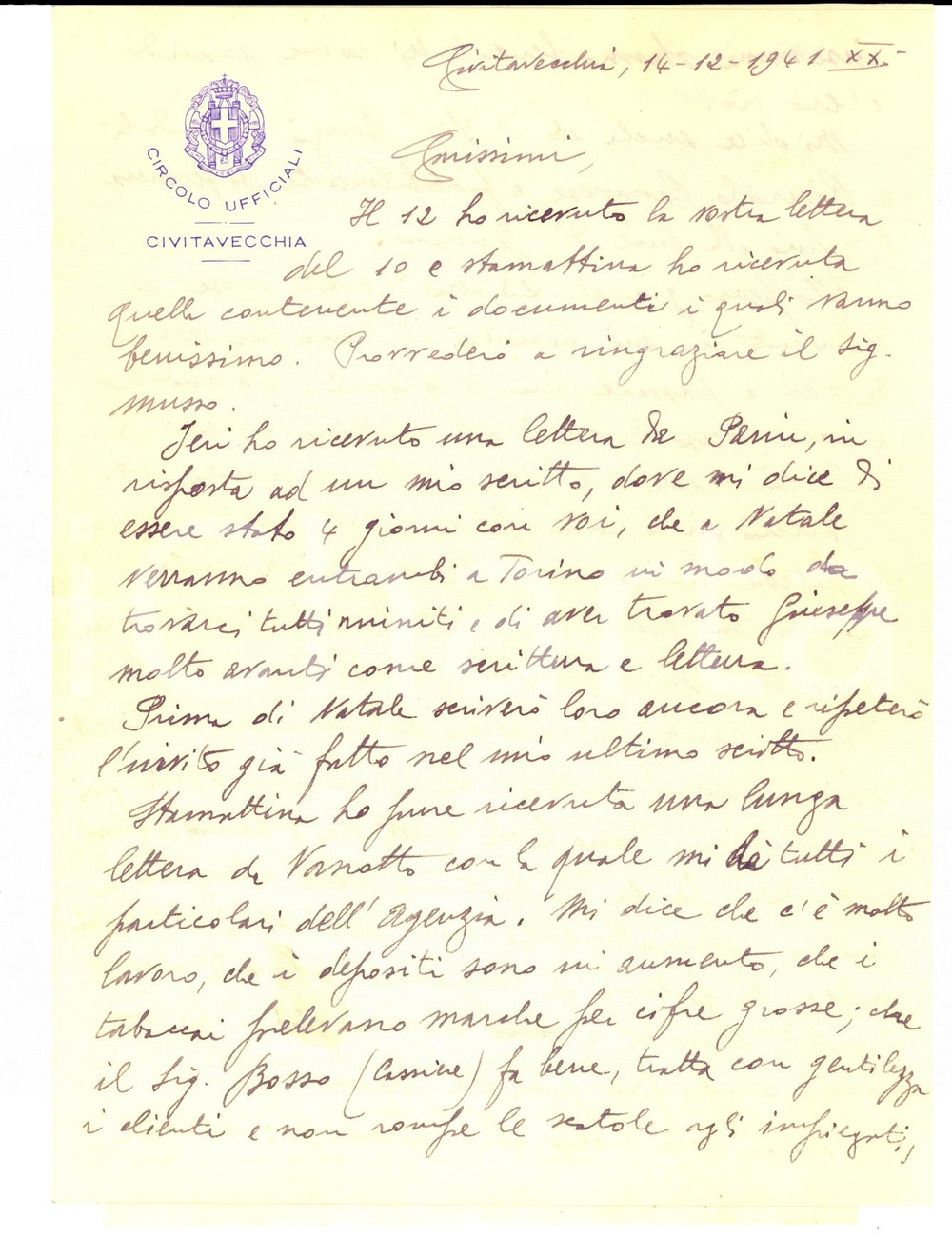 Manoscritto, lettera originale 1941 WW2 CIVITAVECCHIA Capitano ALPINI Edmondo CARLEVARIS suda con il pastrano 1