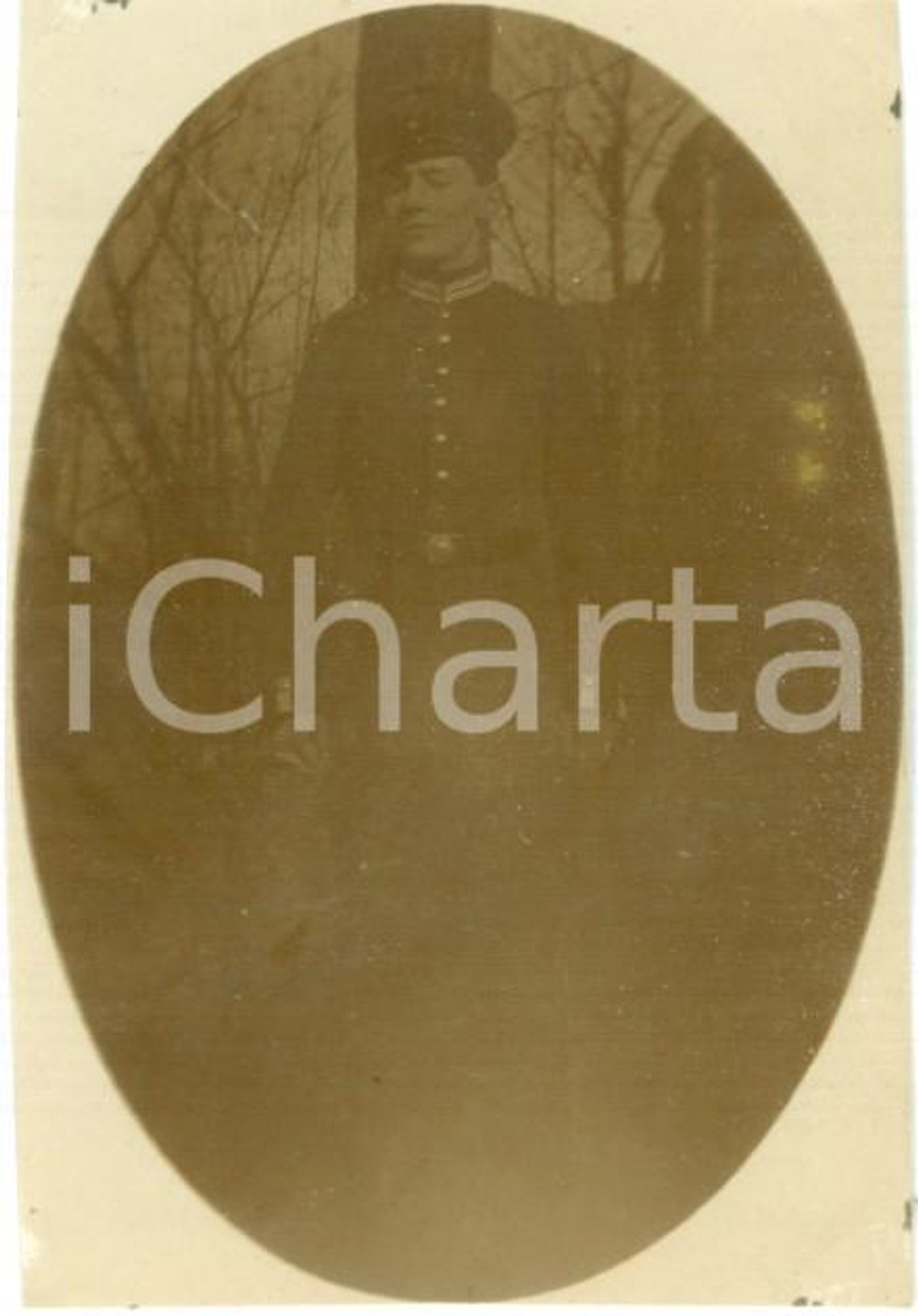 Fotografia d epoca originale 1915 BERLIN TREPTOW WWI Ufficiale tedesco in divisa Fotografia cm 5 x 8 1