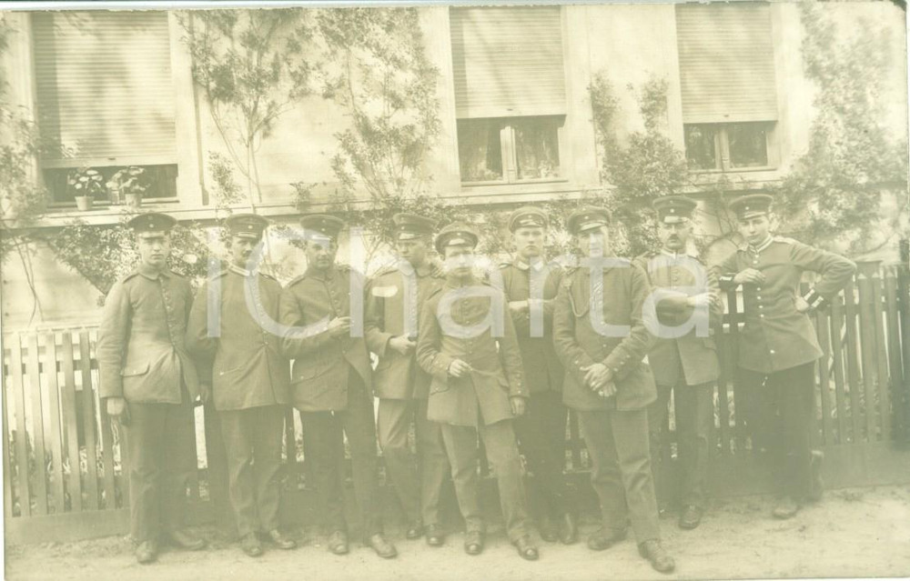 Fotografia d epoca originale 1916 BERLIN WWI Ufficiali tedeschi SAMMELSTELLE III in escursione Fotografia 1