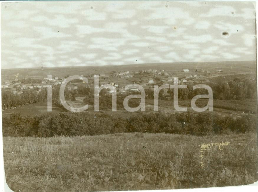 Fotografia d epoca originale 1918 GRECHOWO POLAND WWI Panorama del villagio polacco Fotografia 1