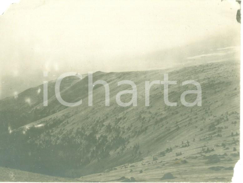 Fotografia d epoca originale 1923 RIESENGEBIRGE POLAND Veduta SCHNEEGRUBEN MIT BAUDE Fotografia cm 9 x 7 1