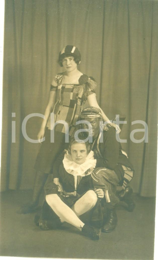 Fotografia d epoca originale 1921 BERLIN  Ballerini in costume per il ballo JURYFREIE Fotografia 1