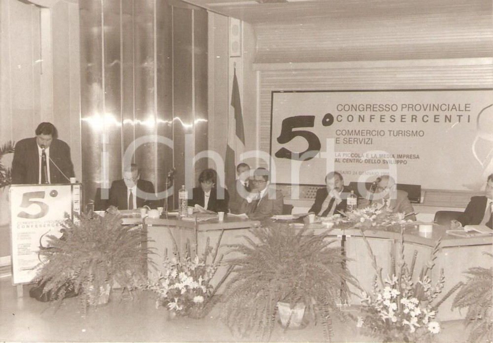 Fotografia d epoca originale 1988 PESARO 5° Congresso provinciale CONFESERCENTI Foto 1