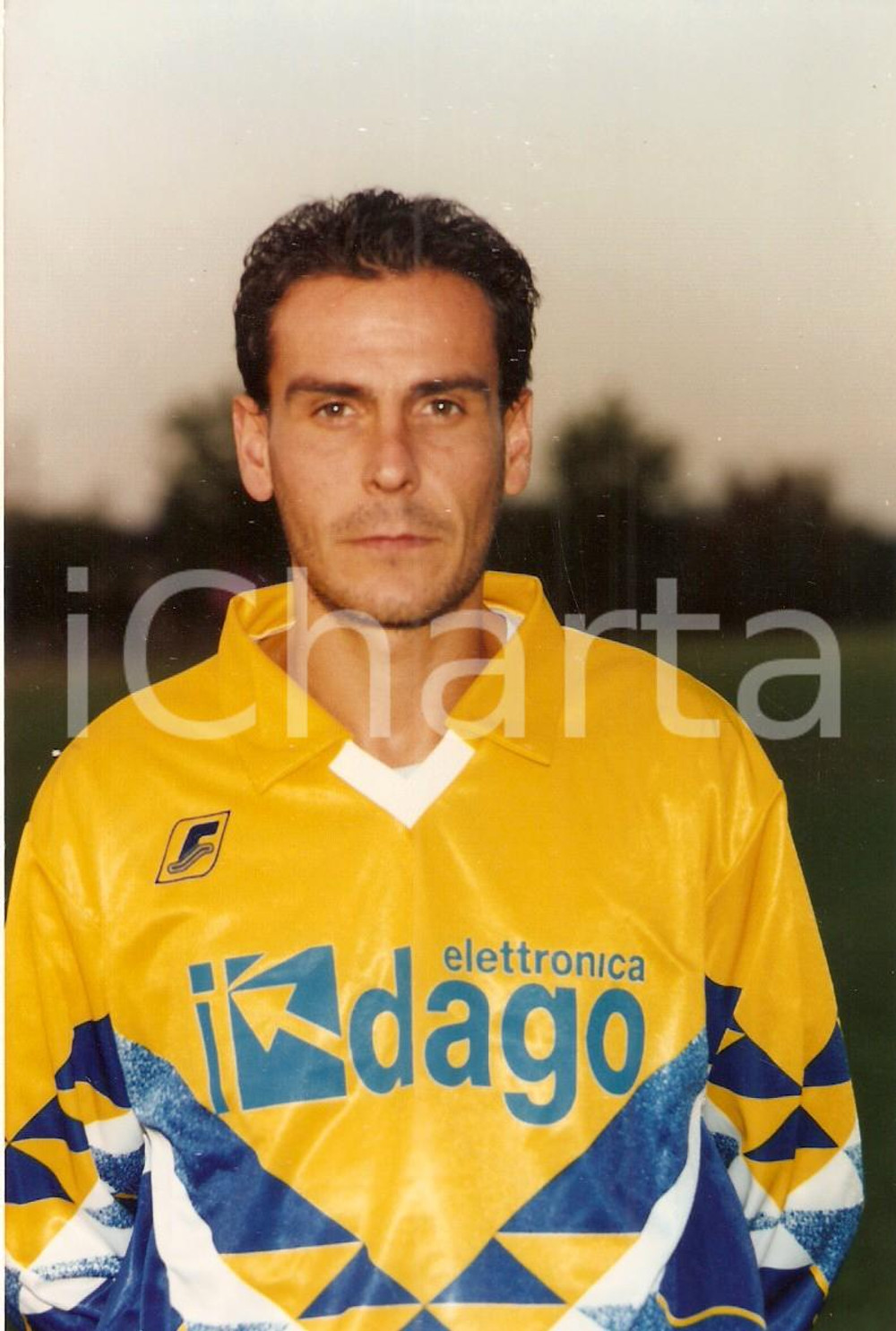 Fotografia d epoca originale 1990 ca FRATTE ROSA PU Calcio Alessandro SORCINELLI Ritratto Fotografia 1