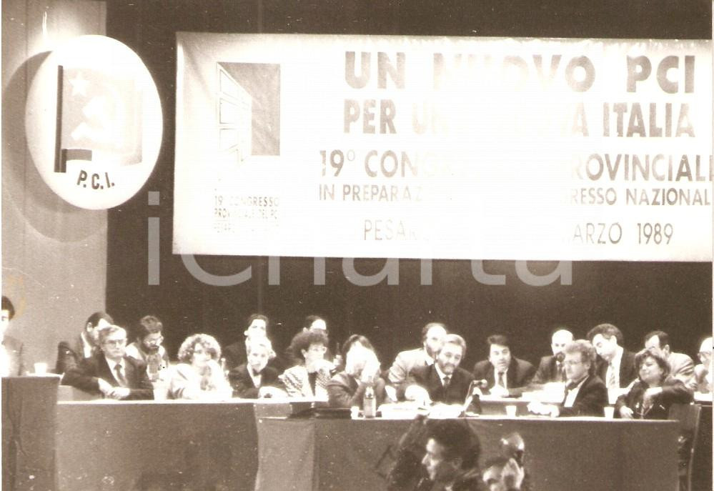 Fotografia d epoca originale 1989 PESARO Partito Comunista Italiano PCI 19Â° Congresso provinciale Foto 1